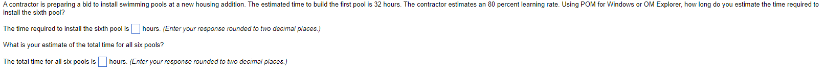 Help please! install the sixth pool? The time