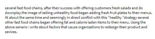 several fast food chains, after their success