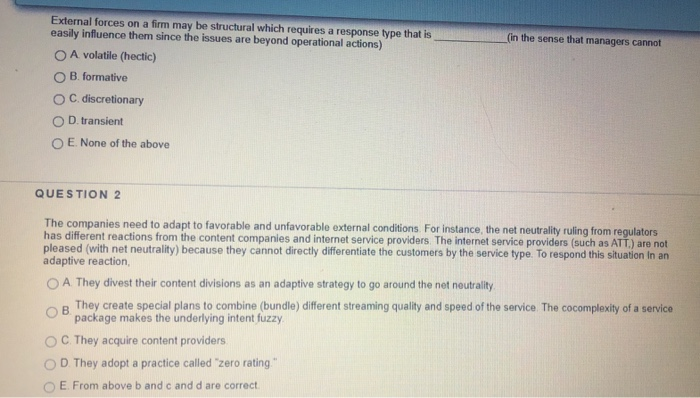 (in the sense that managers cannot External