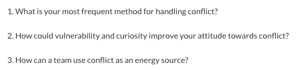1. What is your most frequent method for handling