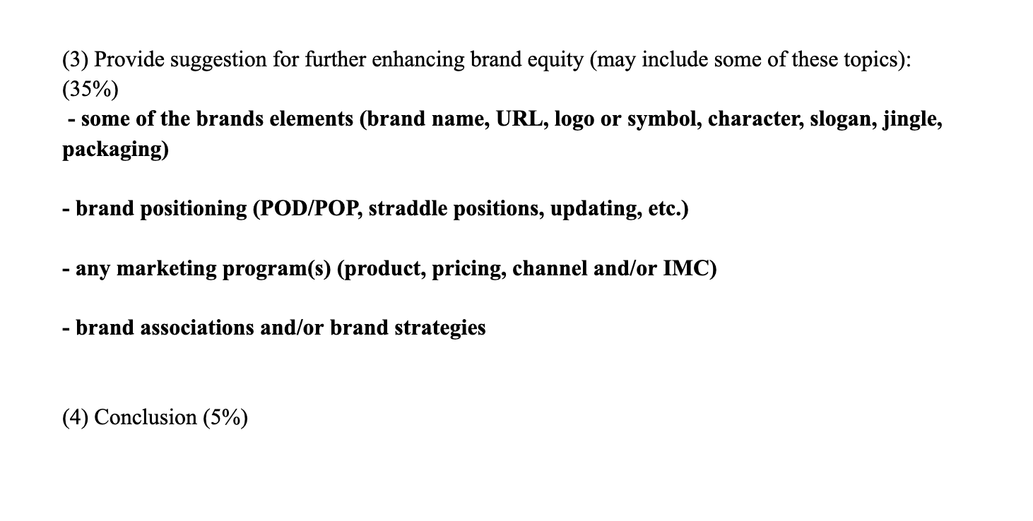 Please talk about the following points using