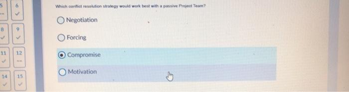 5 Which confict resolution strategy would work