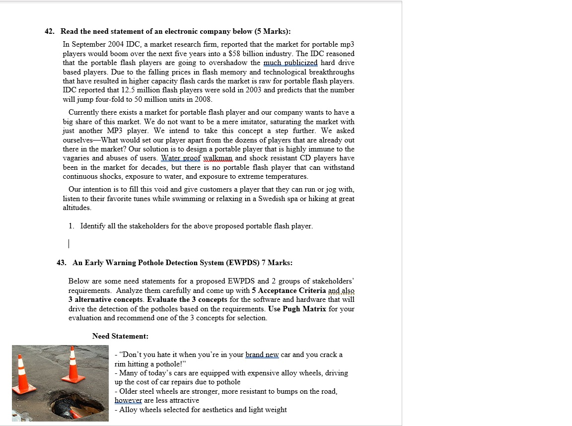 Please Help 42. Read the need statement of an