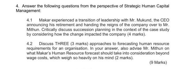 Read the case study below and answer the