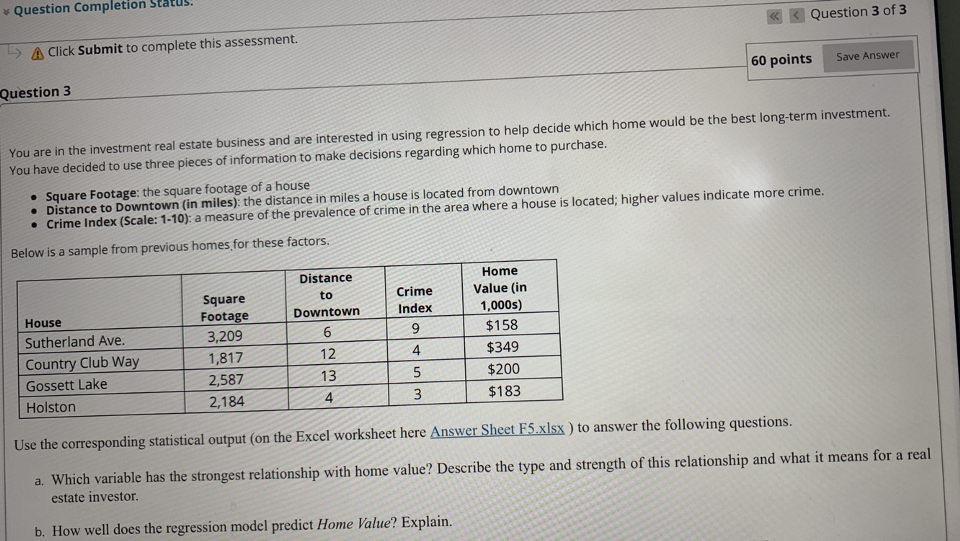 please go into detail Question Completion Status: