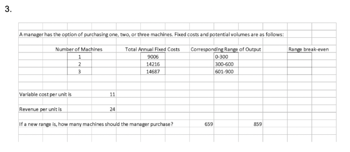 please show your excel work with steps 3 . A