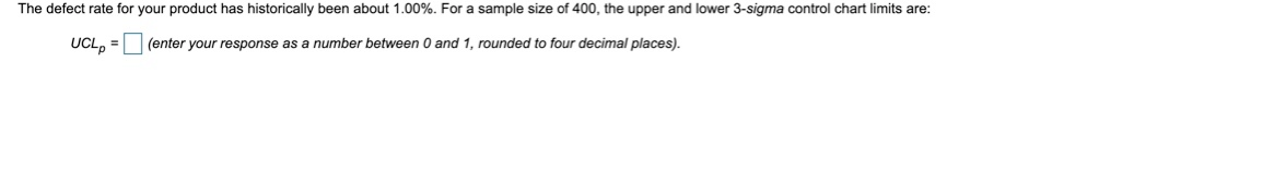 How do I calculate the UCL/LCL? The defect rate