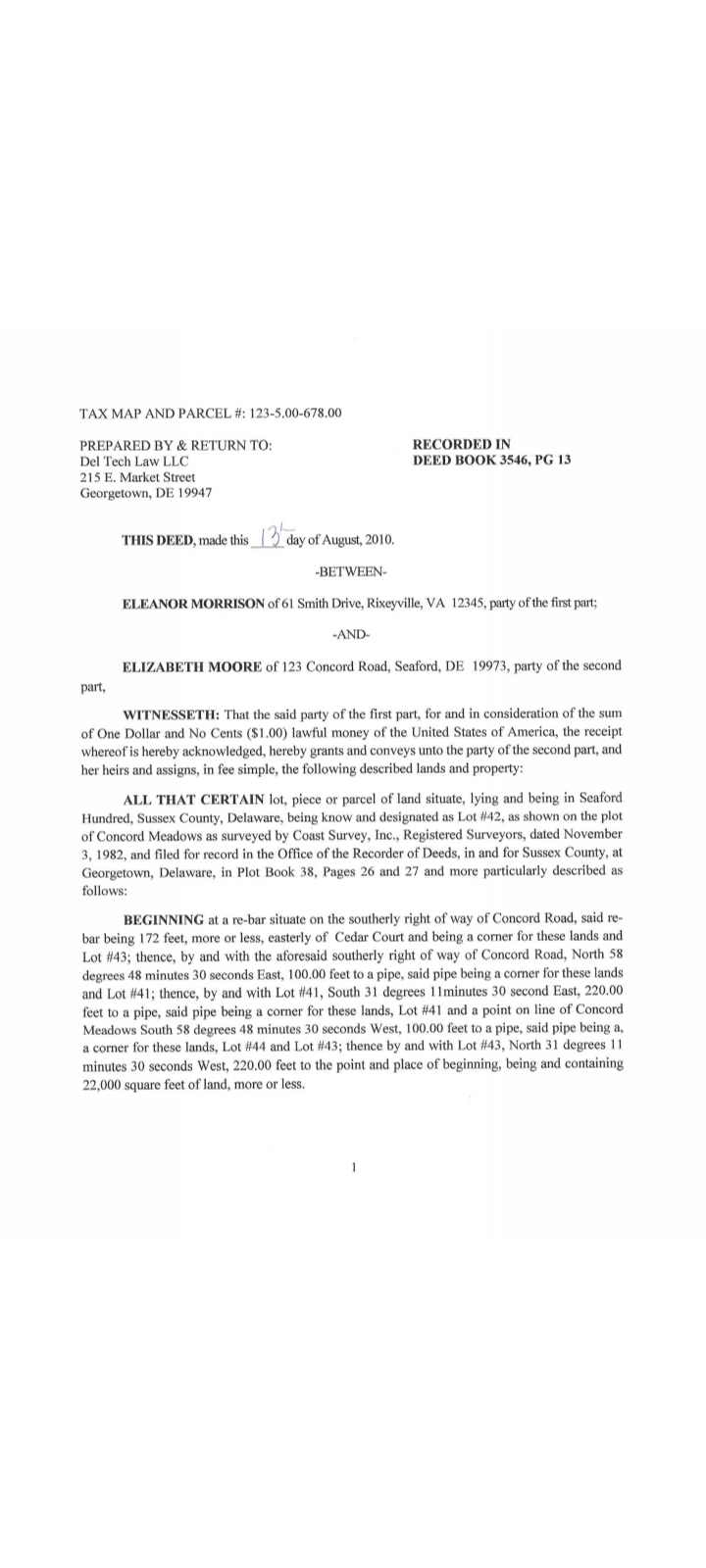 You are a paralegal for DeJesus Law LLC and your