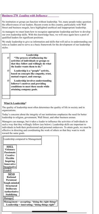 read this management lecture and write up a one