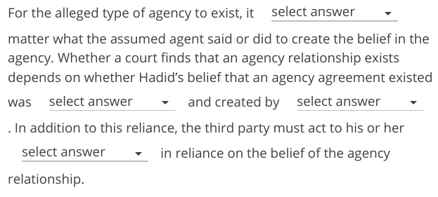 1. estoppel/ ratification/ agreement 2. had paid