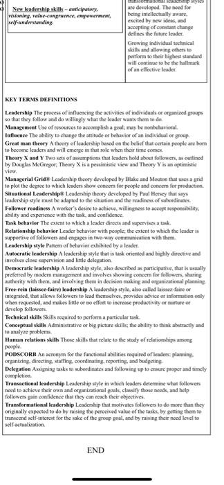 read this management lecture and write up a one