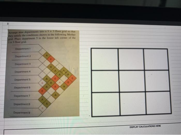 3 Amange bine departments into a sx odsotho they