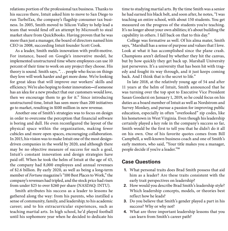 PLEASE I NEED ANSWER 1-4, CASE QUESTIONS. SHORT