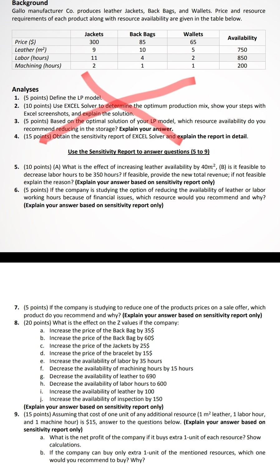 Operations Research Optimization Please answer