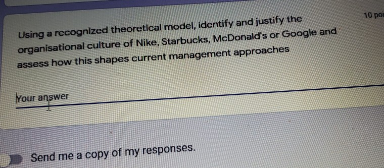 10 poi Using a recognized theoretical model,