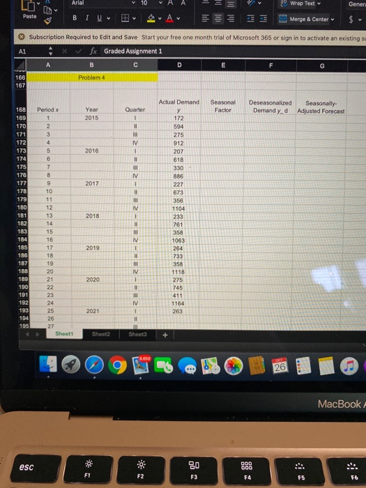 The question or task to be completes is, Use