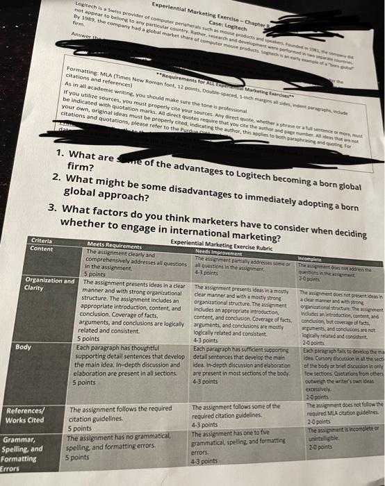 Experiential Marketing Exercise - Chapter Case: