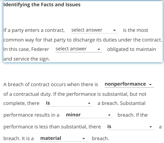 Federer & Co. (Federer) signed a written contract