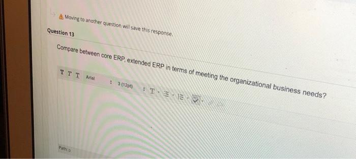 A Moving to another question will save this