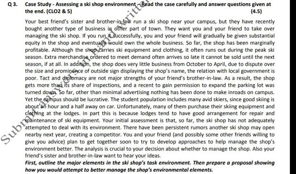 question 3 Q 3. pritta Case Study - Assessing a