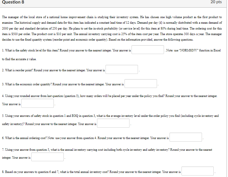 The manager of the local store of a national home