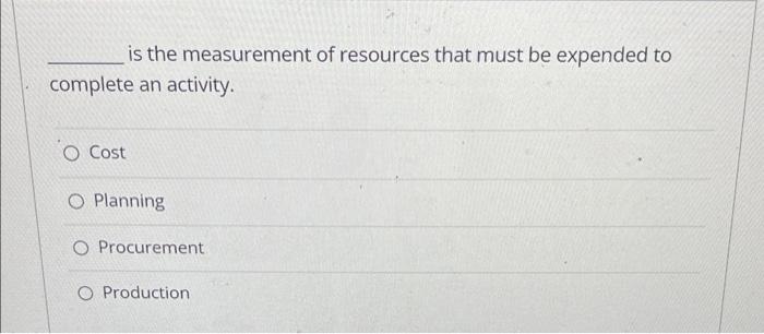 The plan is similar to the resource plan except