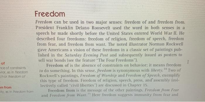 Does the freedom, order, and equality framework