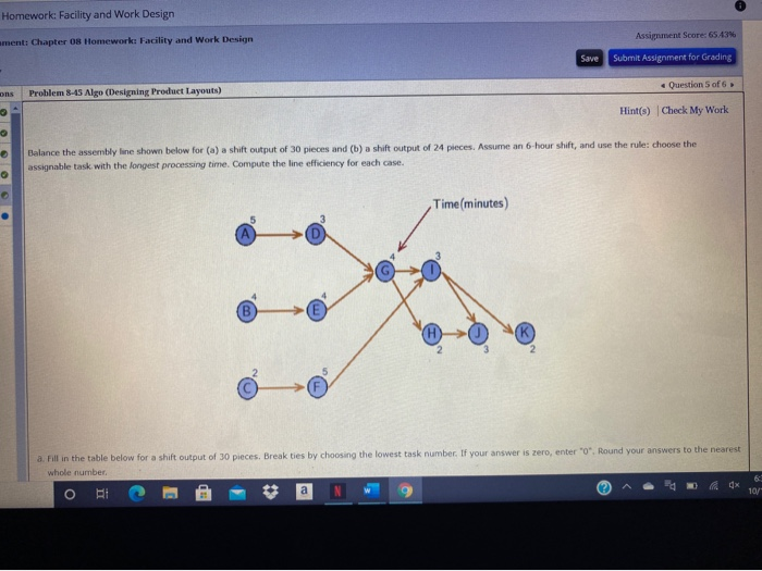 Homework Facility and Work Design Assignment