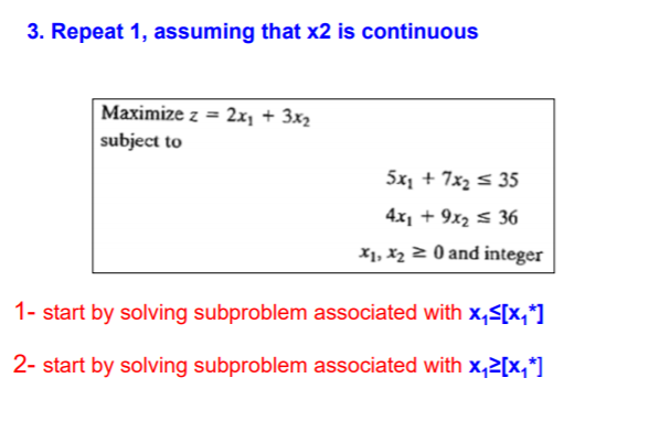 3. Repeat 1, assuming that x2 is continuous
