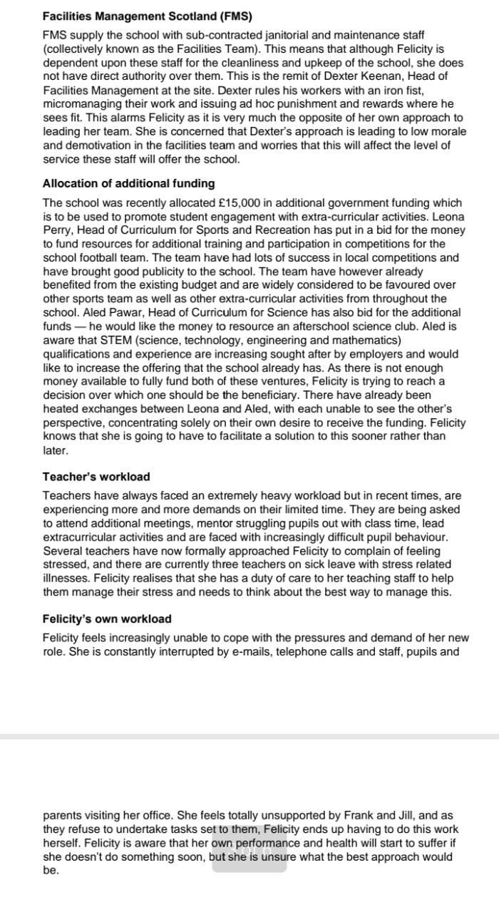 Case study Caledonia High School is a secondary