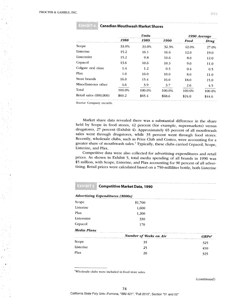 Discussion Plan for Proctor & Gamble Scope