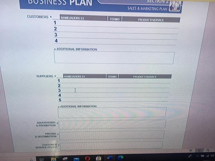 please answer all the columns. its my business