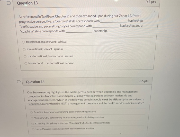 Question 13 0.5 pts As referenced in TextBook