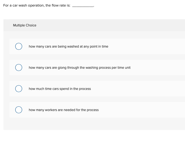 For a car wash operation, the flow rate is: