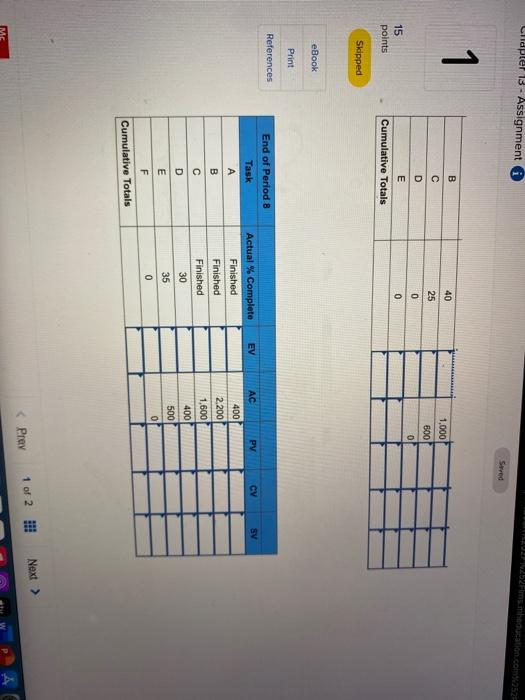 Help Save A E 1 Check my work EX13-3 (Algo) Given