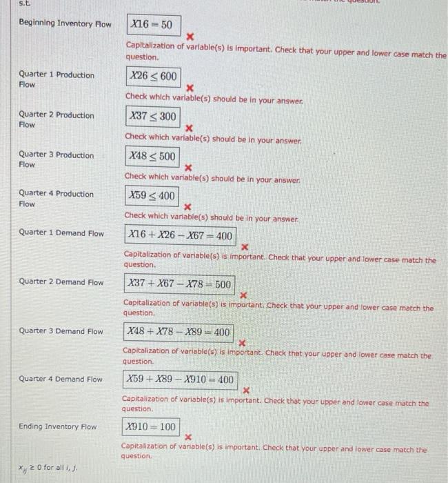 answer with the proper variables please! Contots