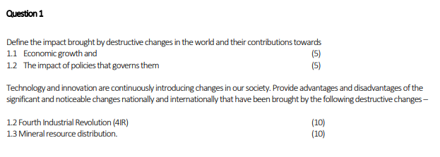 Define the impact brought by destructive changes