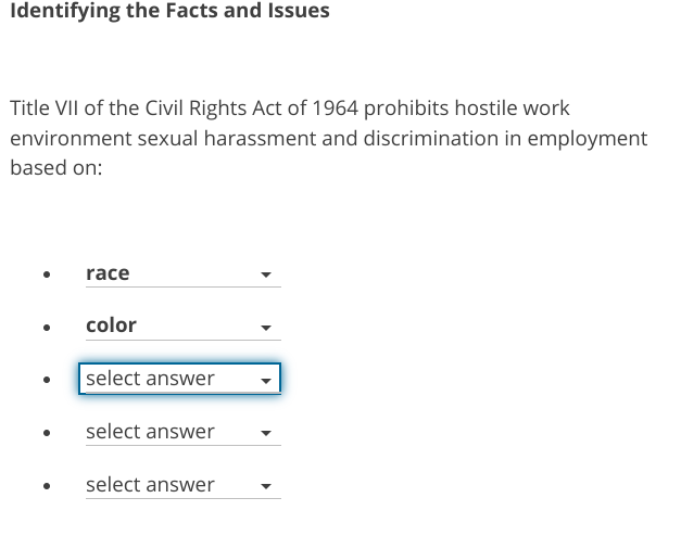 1. race/ genetics 2. color/ physical ability 3.