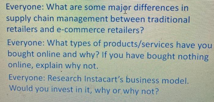 Everyone: What are some major differences in