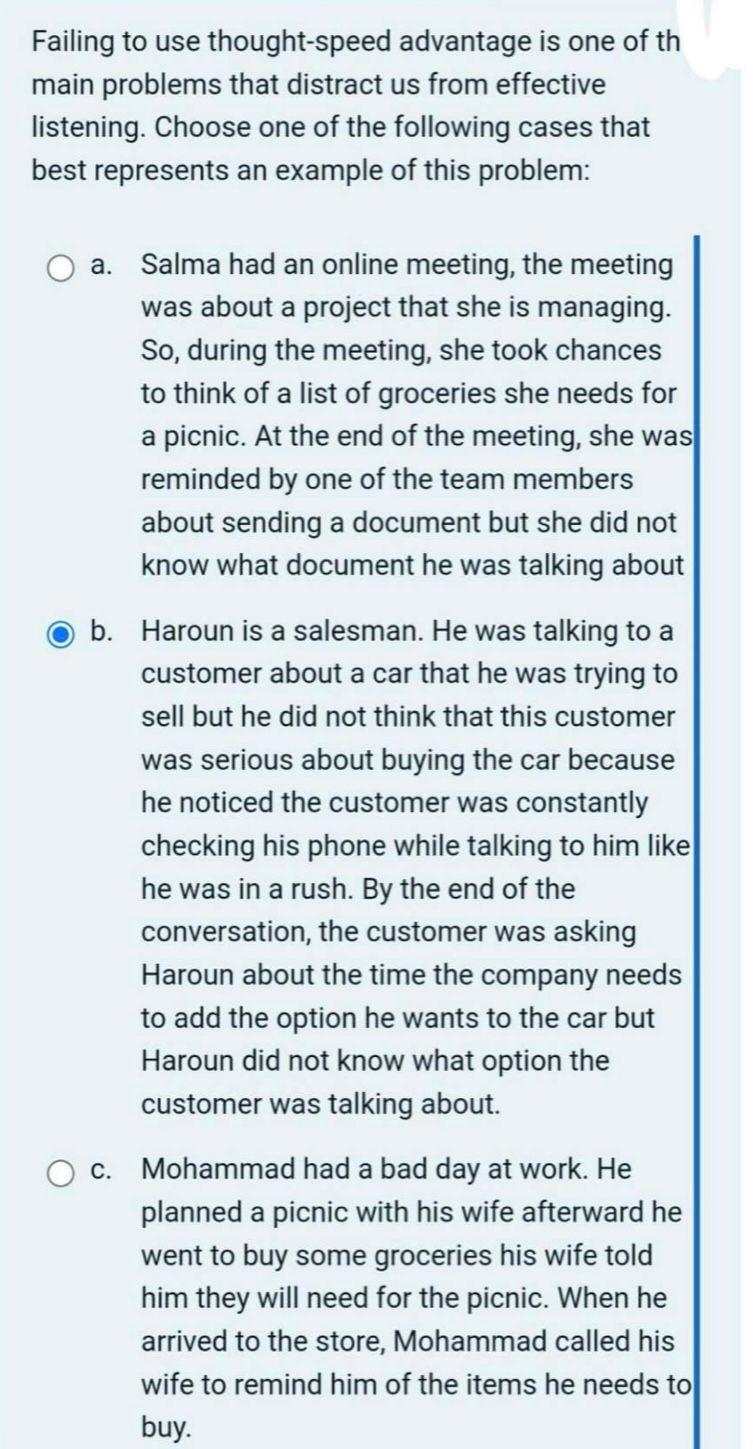 Failing to use thought-speed advantage is one of