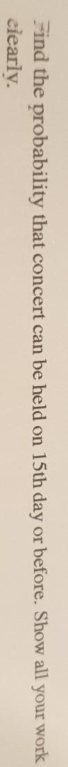 Q. 2. (1 point) The promoter of a Mayfest concert