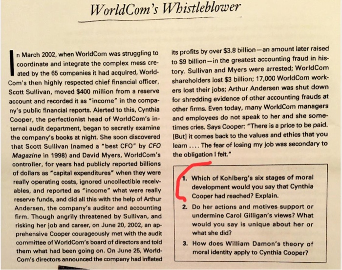 WorldCom's Whistleblower n March 2002, when World