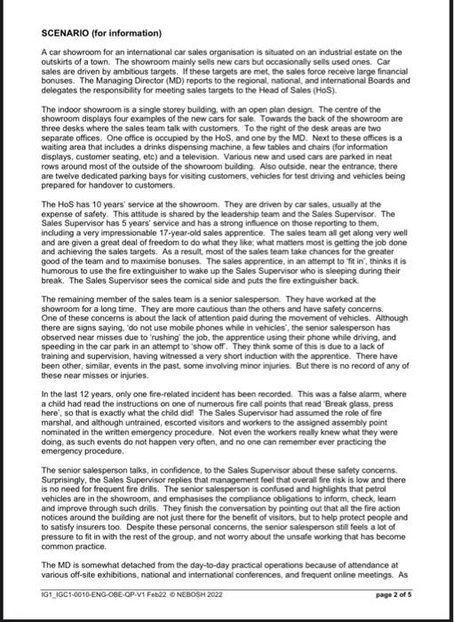 Task 6: Near misses It is often a matter of