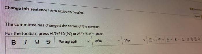 change from active to pasaive Change this