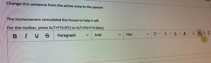 change from active to pasaive Change this
