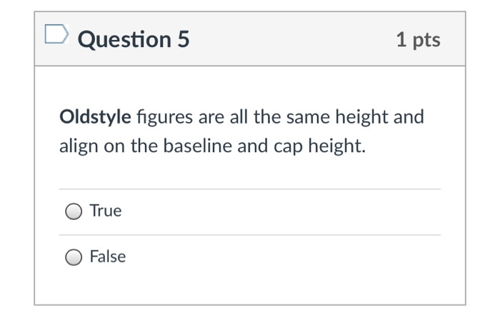 this is for typography class Question 5 1 pts