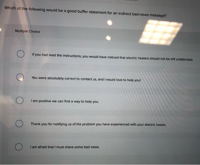 The closing in a negative announcement should