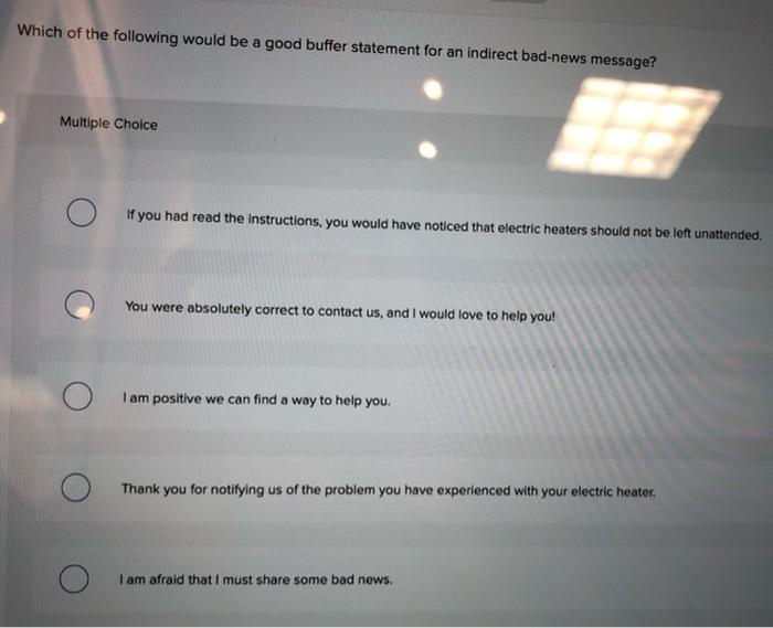 The closing in a negative announcement should