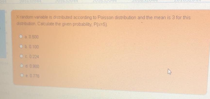X random vanable is distributed according to