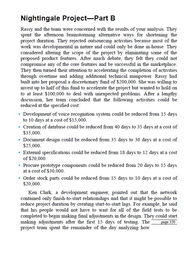 Nightingale ProjectPart A You are the assistant